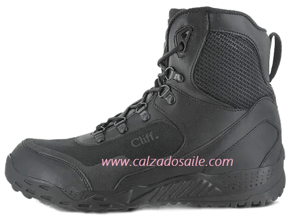Bota Cliff modelo 3700 táctica corta agujeta y cierre lateral