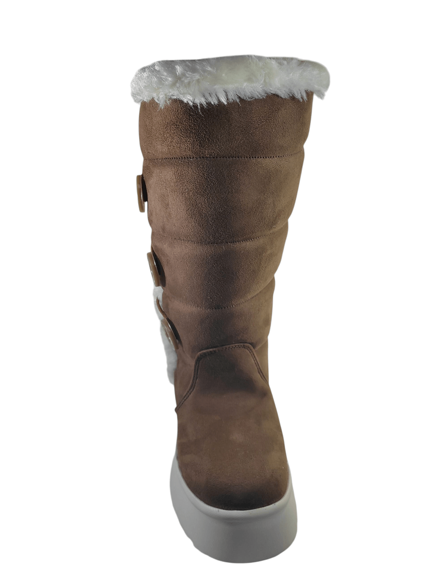Bota alta peluche arena suela gruesa H gros 01