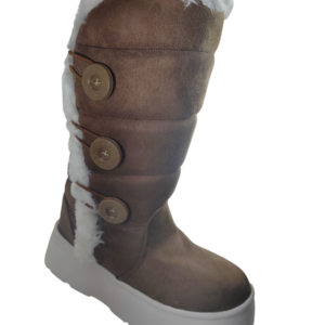 Bota alta peluche arena suela gruesa H gros 01