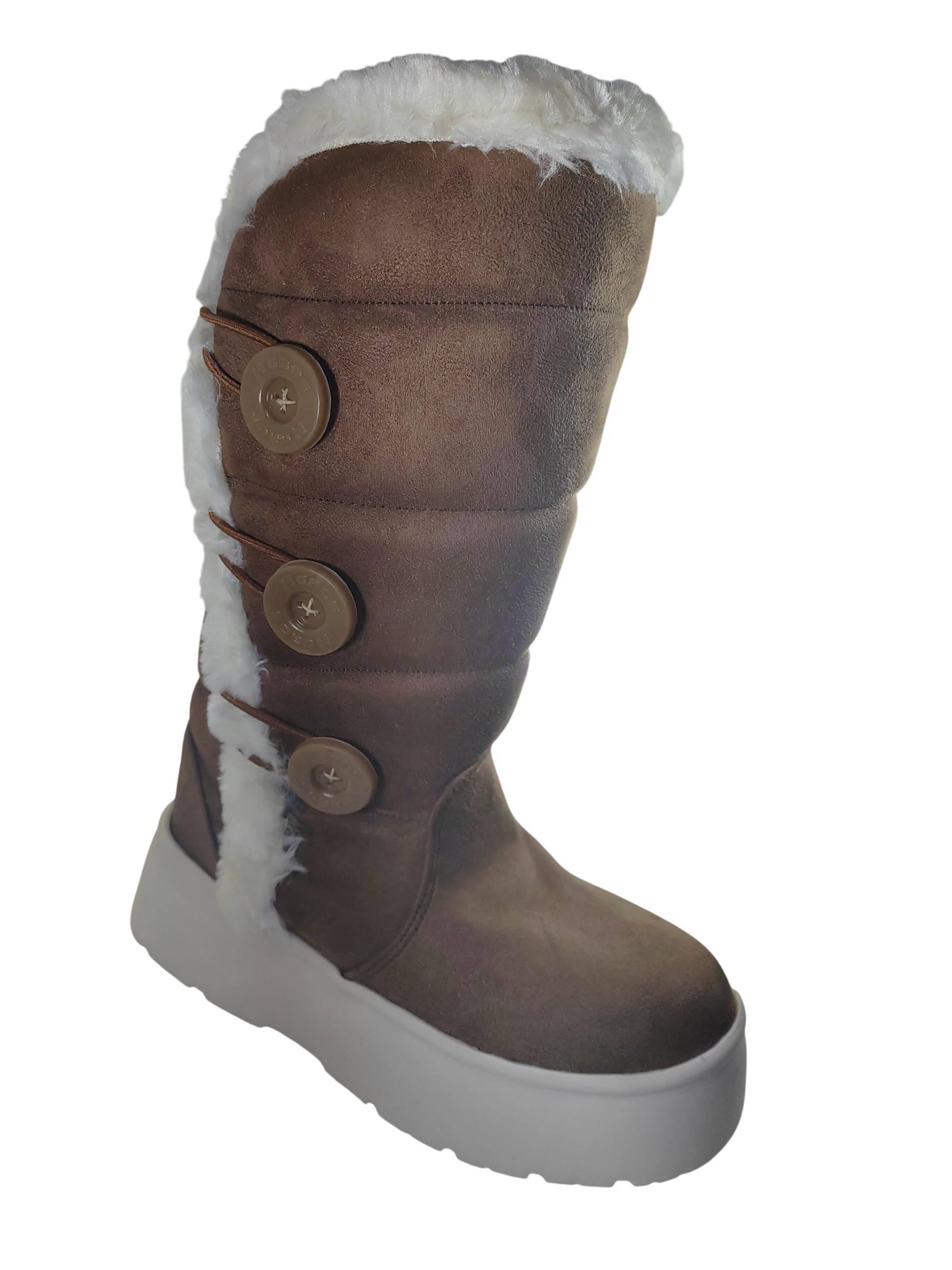 Bota alta peluche arena suela gruesa H gros 01