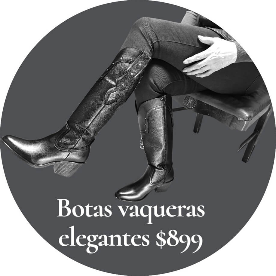 Bota vaquera alta elegante negra 01 (8)