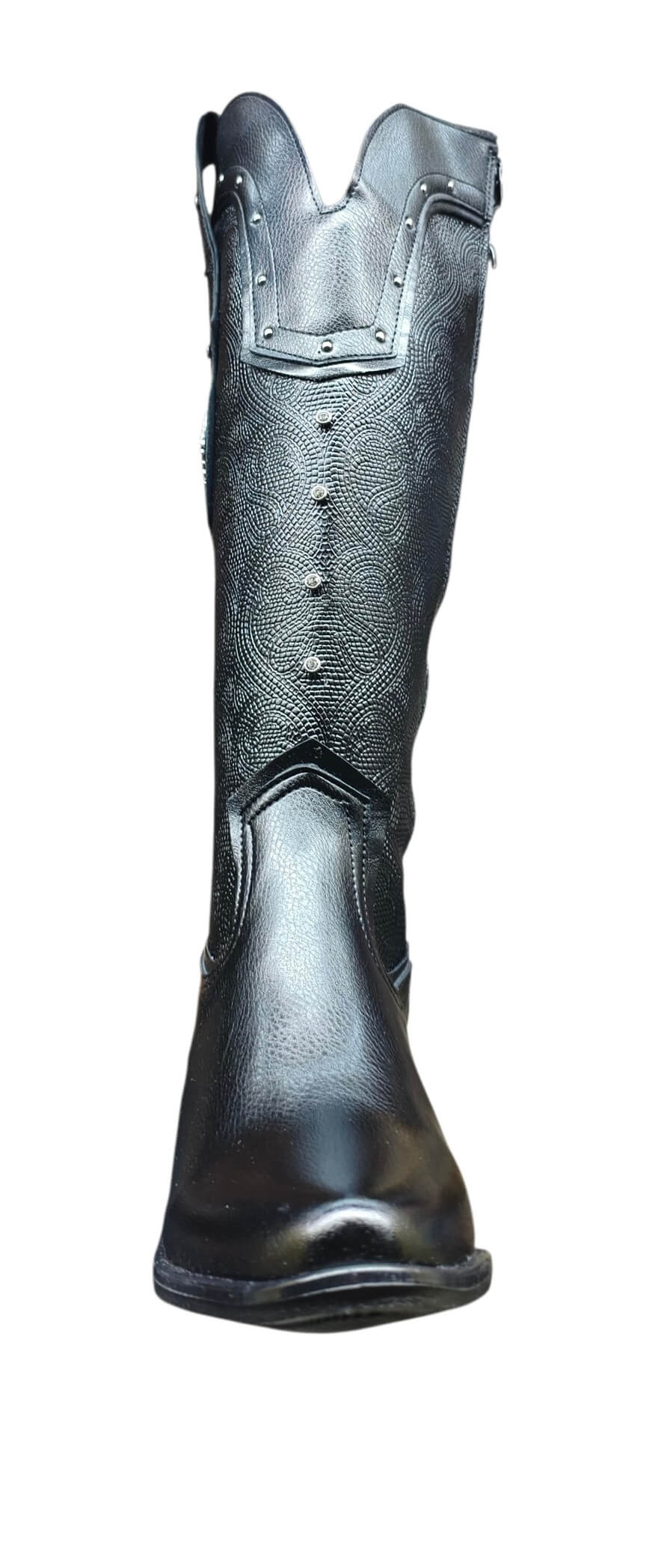 Bota vaquera alta elegante negra 01 (8)